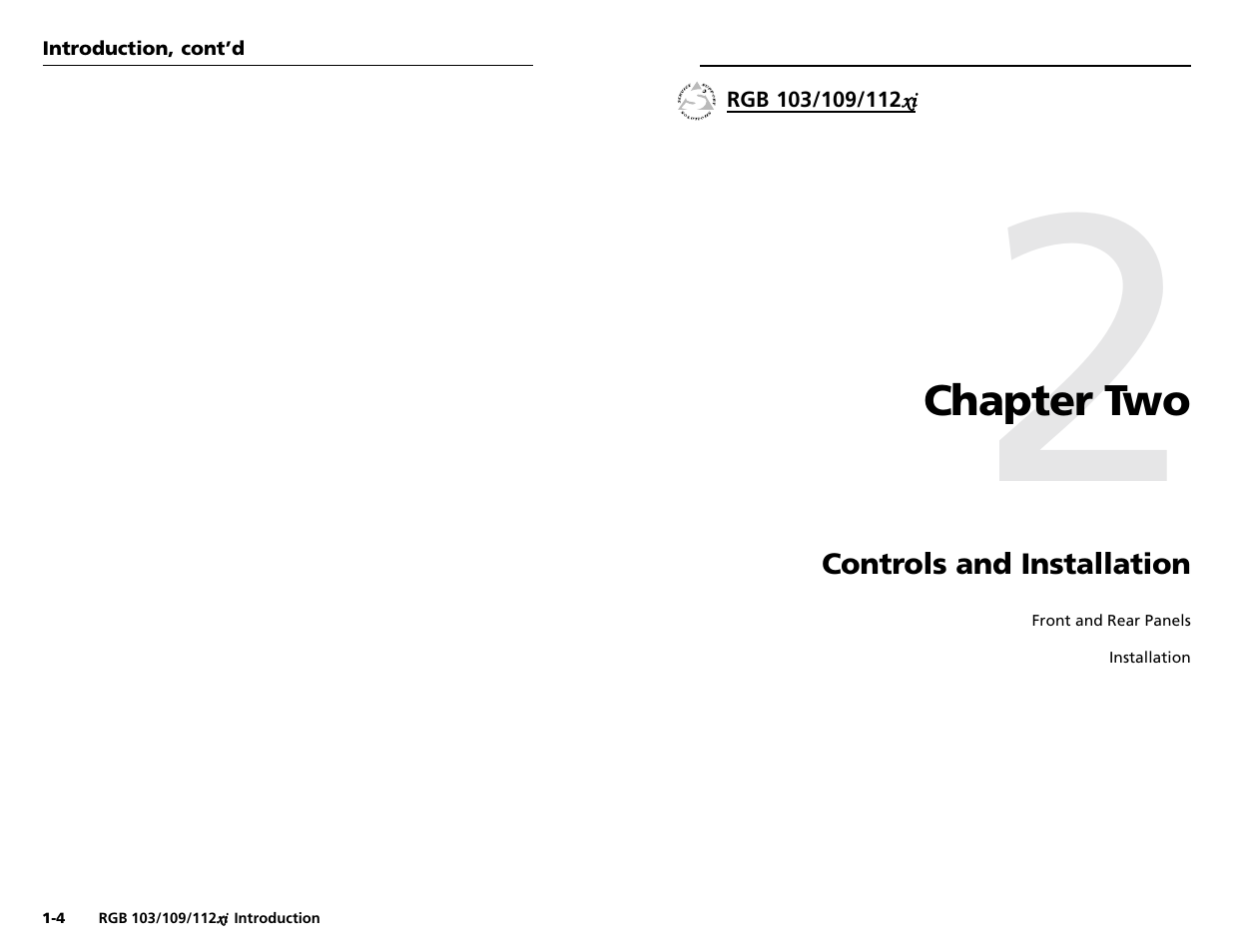 Chapter two | Extron Electronics RGB 103xi User Manual | Page 6 / 17