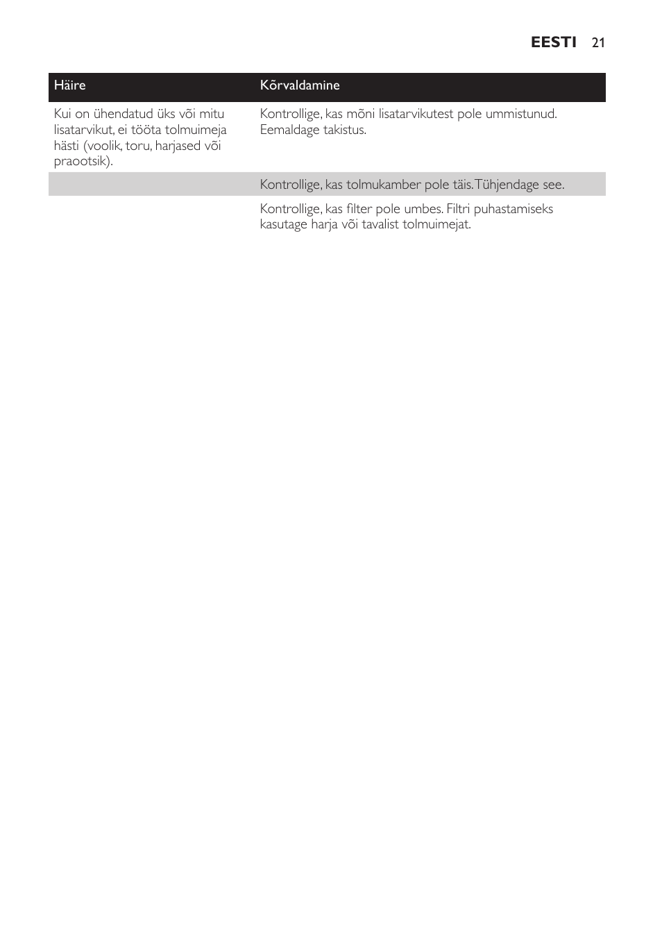Philips FC6048 User Manual | Page 21 / 78