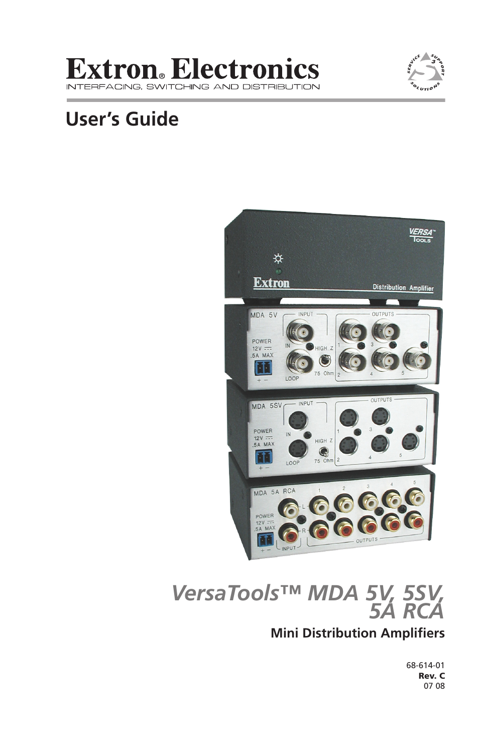 Extron Electronics MDA 5V User Manual | 16 pages