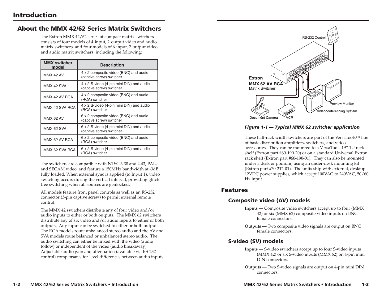 Introduction | Extron electronic MMX 42 User Manual | Page 7 / 23