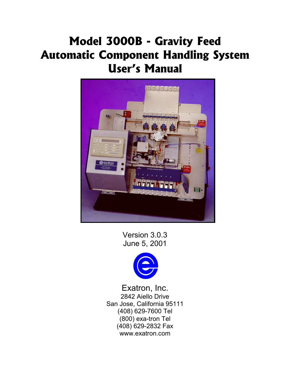 Extron electronic 3000B User Manual | 187 pages