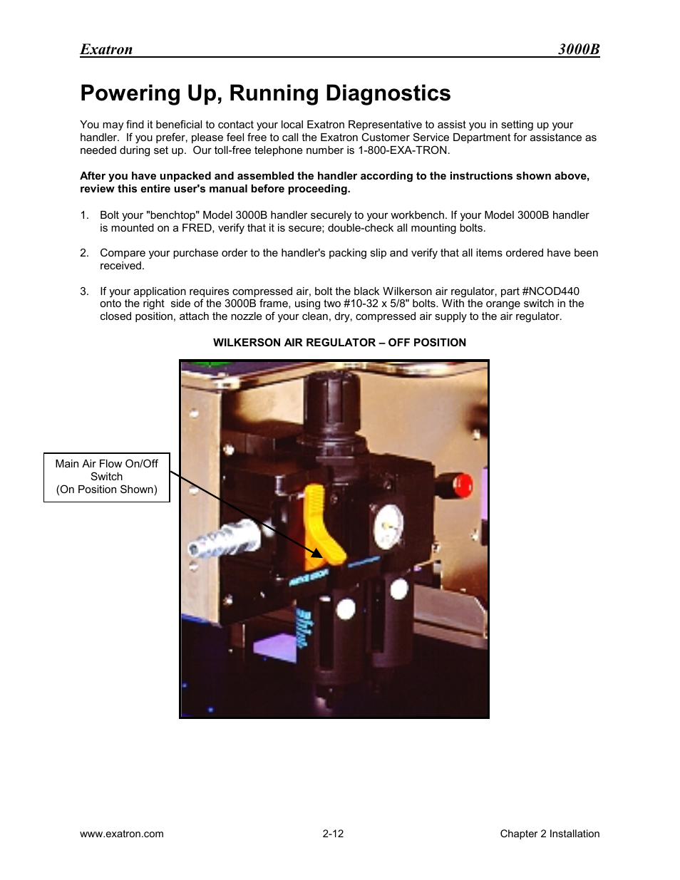 Powering up, running diagnostics, Owering, Unning | Iagnostics, Exatron 3000b | Extron electronic 3000B User Manual | Page 38 / 187