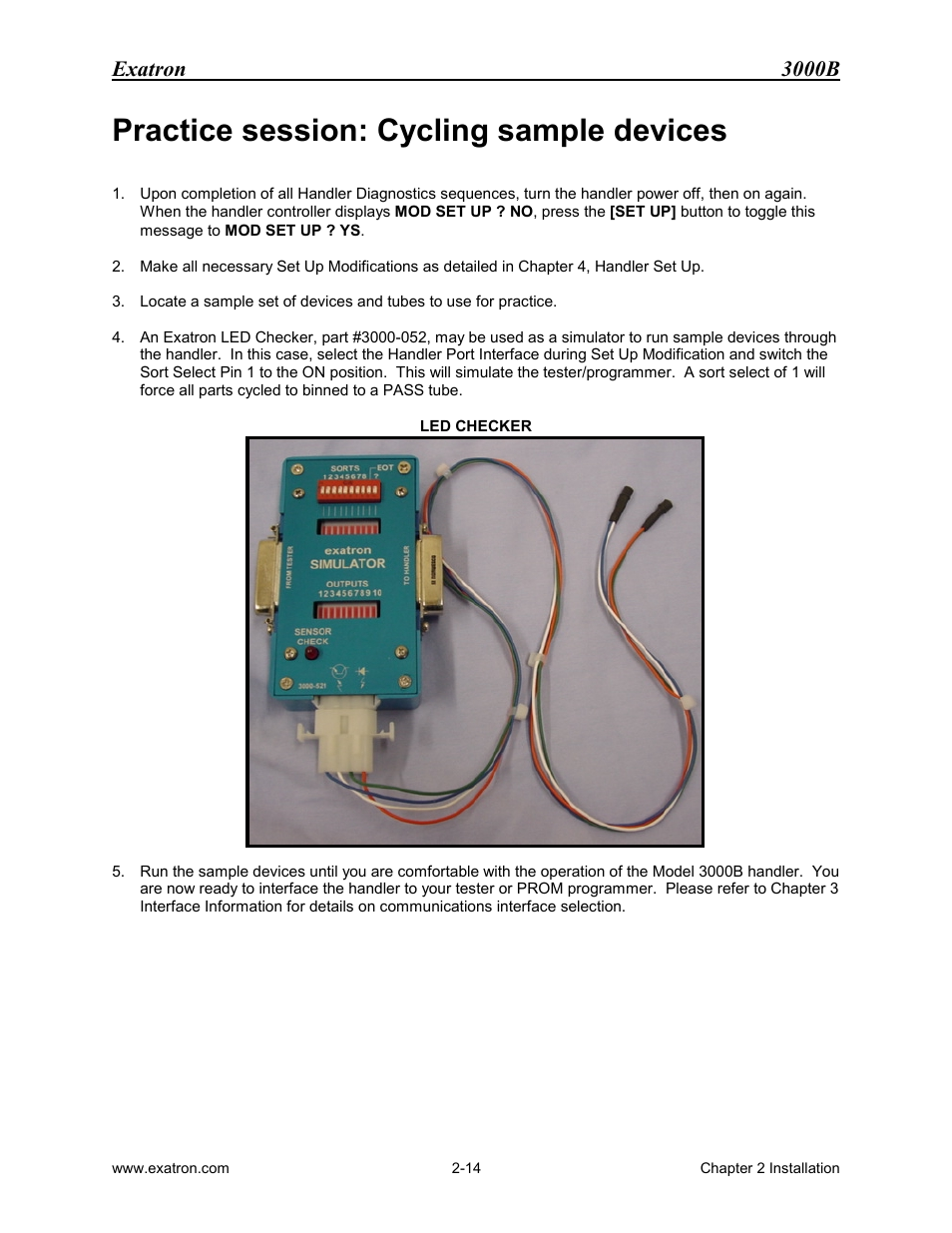 Practice session: cycling sample devices, Ractice session, Ycling sample devices | Exatron 3000b | Extron electronic 3000B User Manual | Page 40 / 187