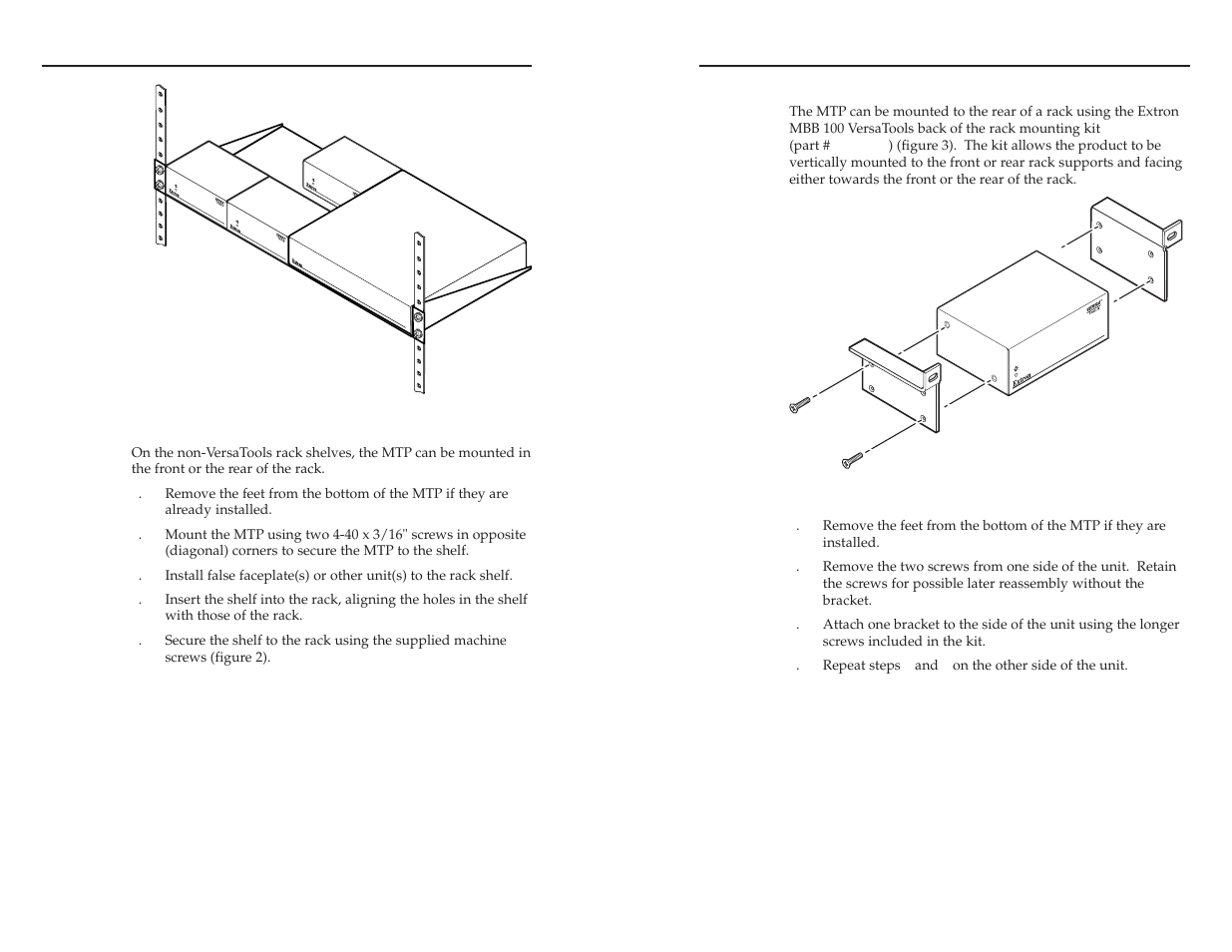 Back of the rack mounting instructions, Versatools, Mtp 15hd a series, cont’d | Extron electronic MTP T 15HD A AAP User Manual | Page 8 / 18