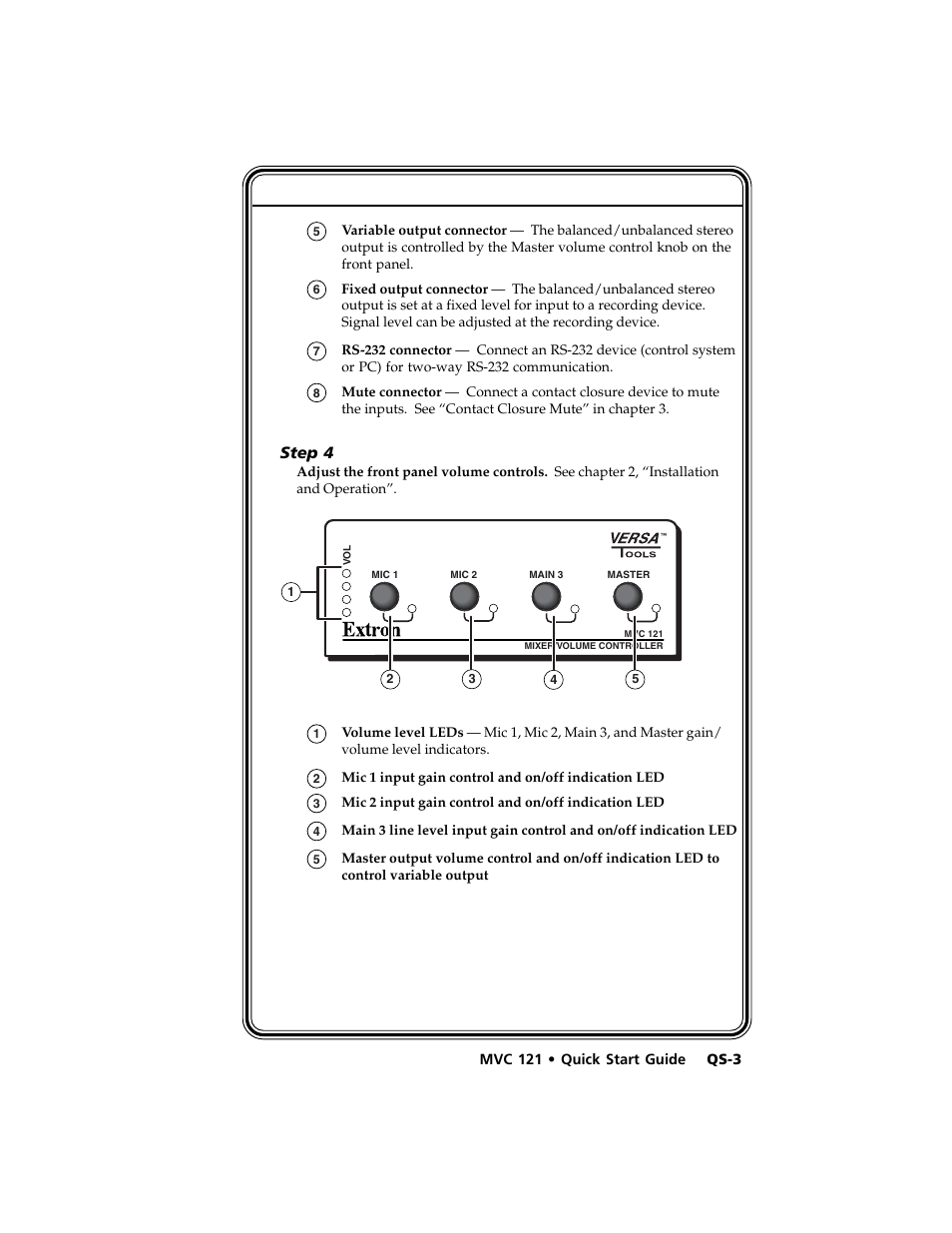 Extron Electronics MVC 121 User Manual | Page 7 / 48