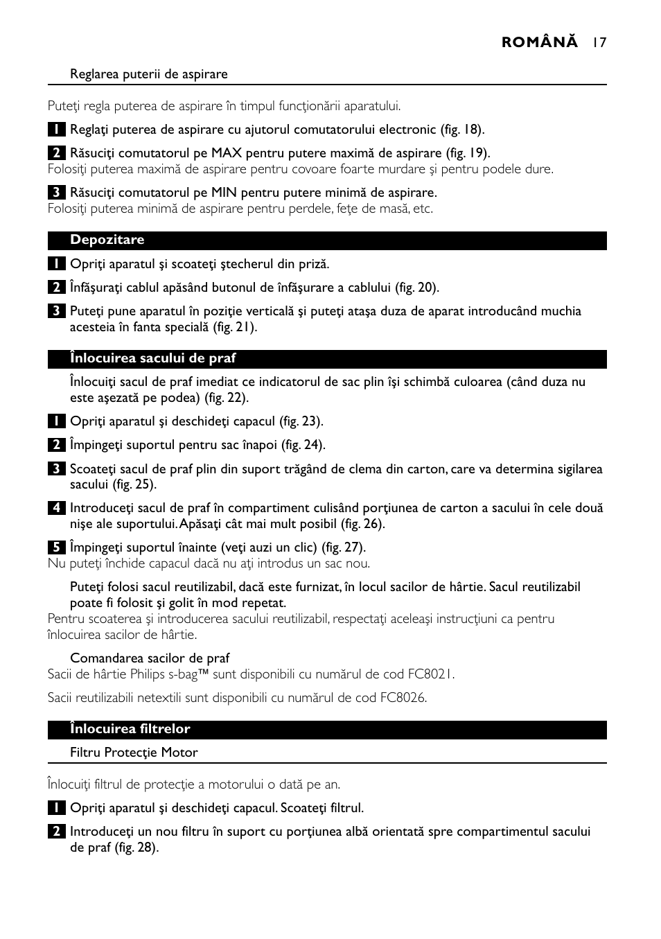 Philips FC8424 User Manual | Page 17 / 76
