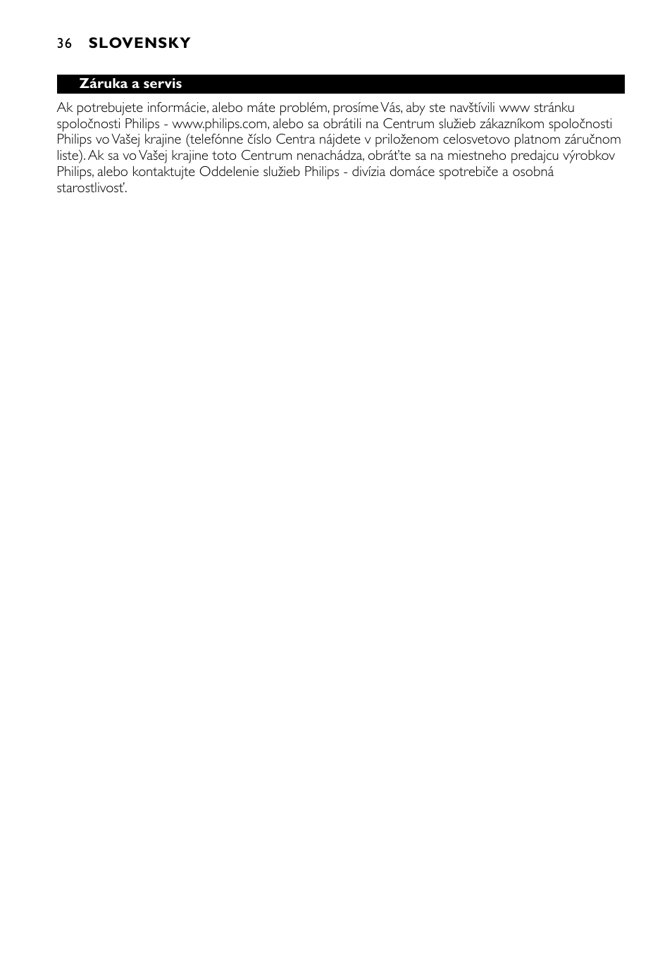Philips FC8424 User Manual | Page 36 / 76