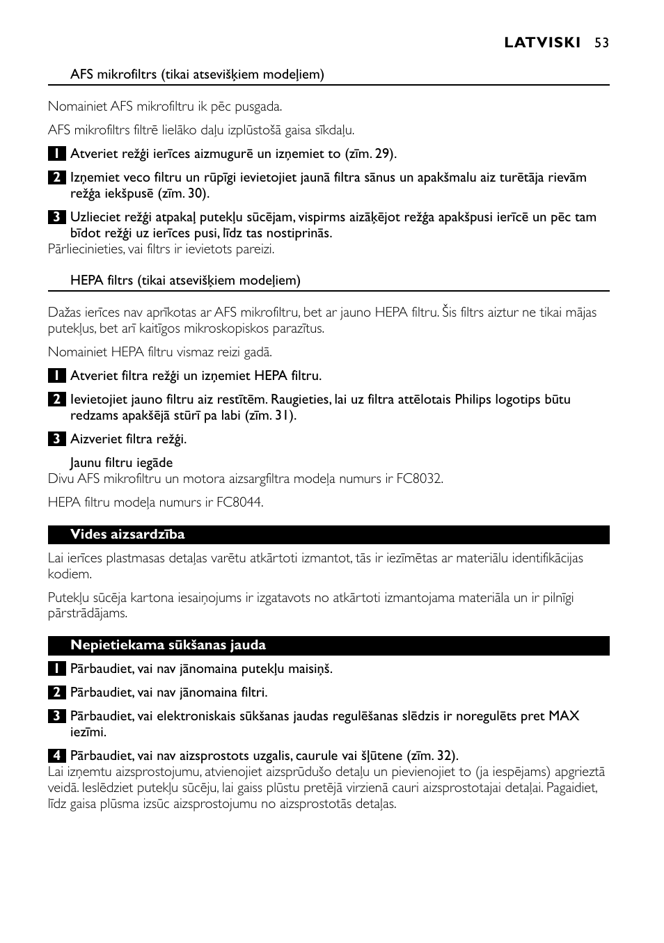 Philips FC8424 User Manual | Page 53 / 76