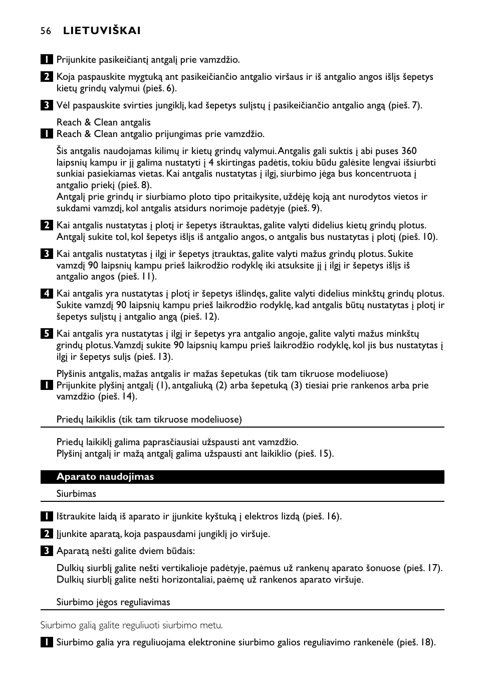 Philips FC8424 User Manual | Page 56 / 76