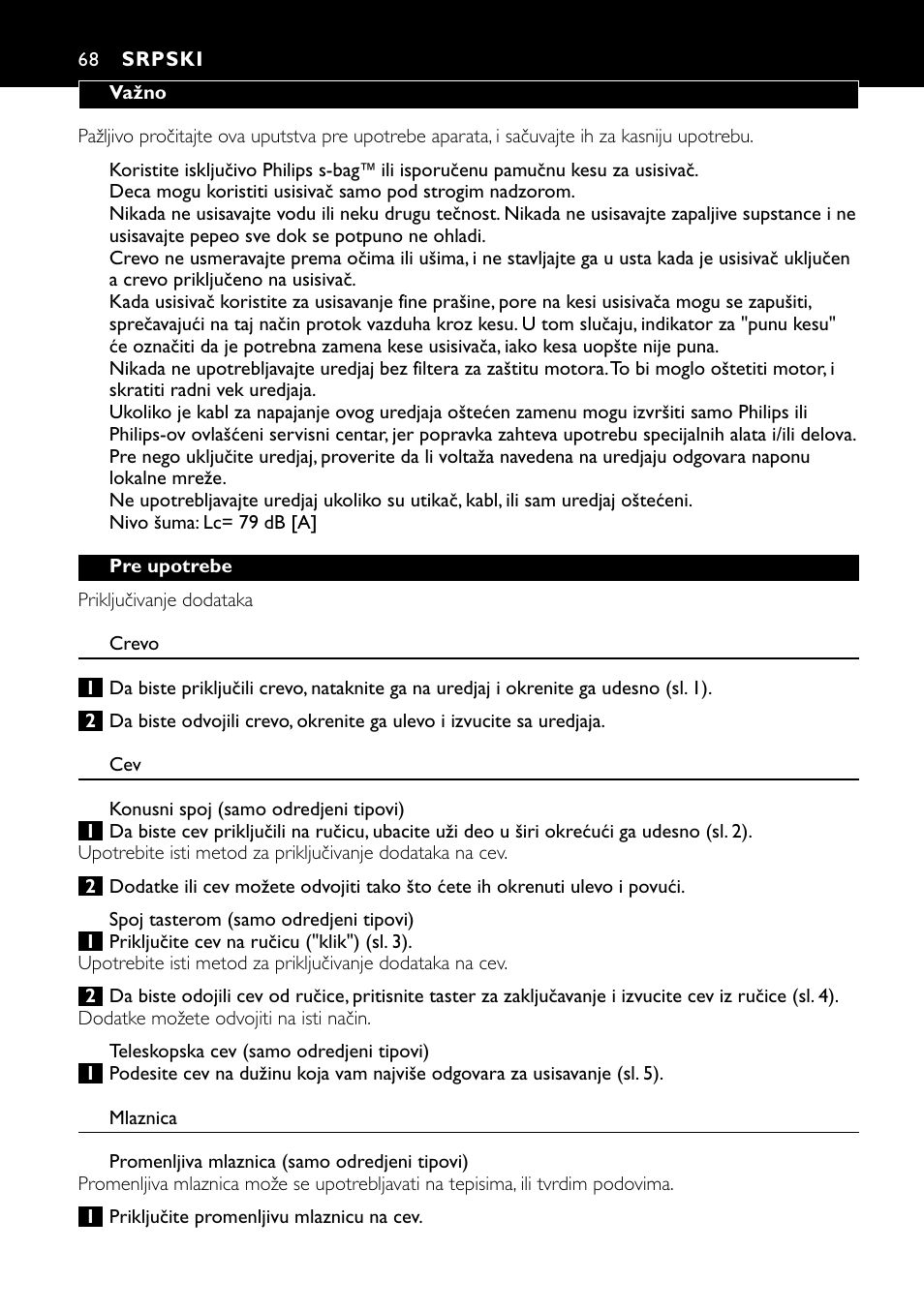 Srpski 68 | Philips FC8424 User Manual | Page 68 / 76
