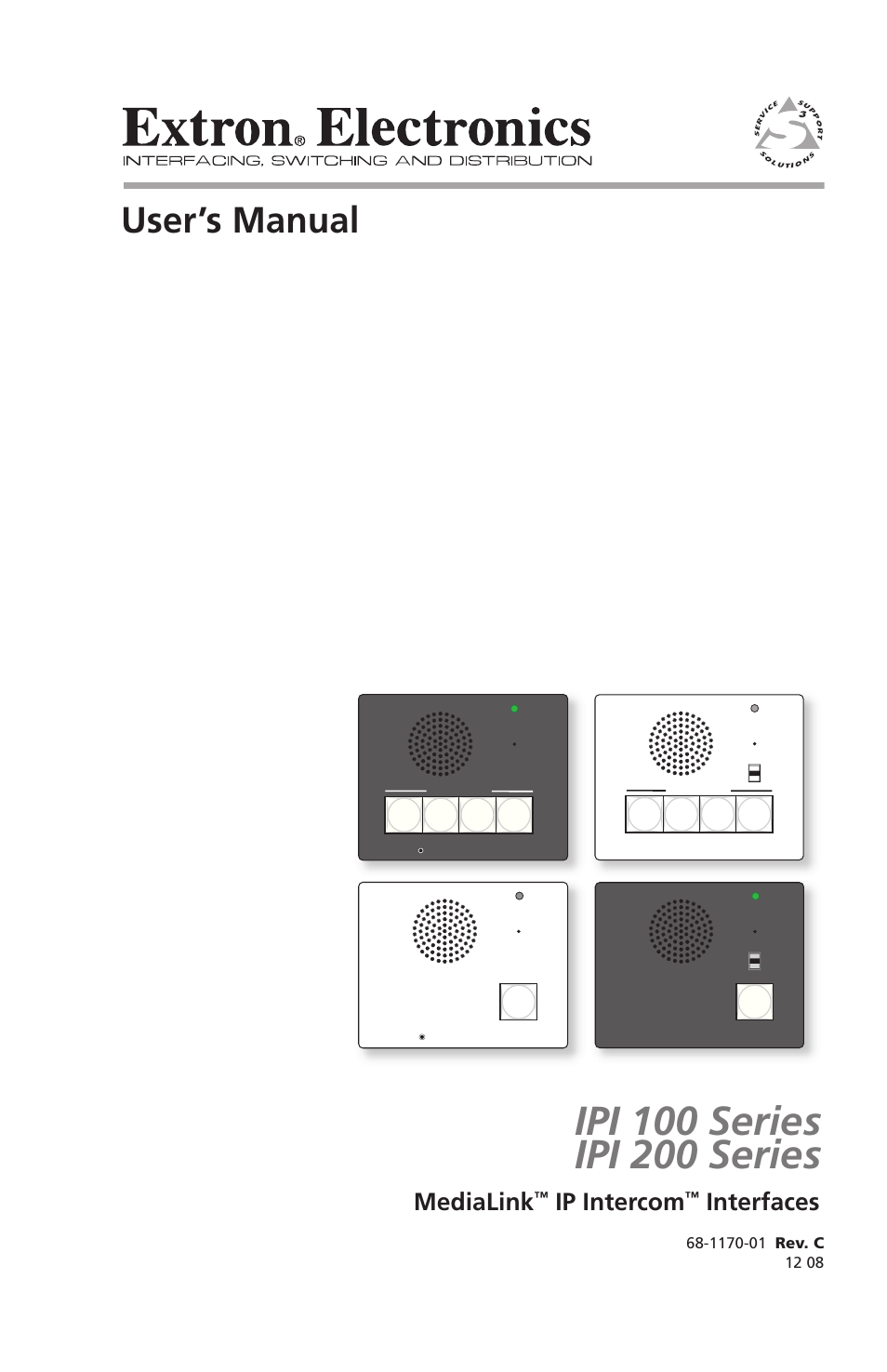 Extron electronic IPI 100 Series User Manual | 100 pages