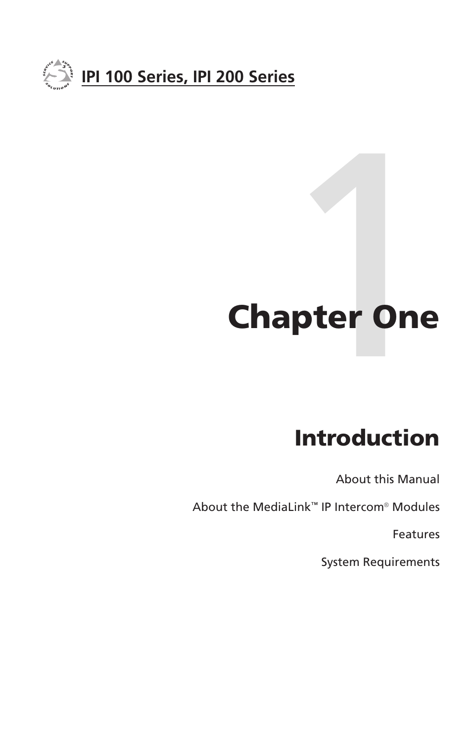 Ch. 1: introduction, Chapter one • introduction | Extron electronic IPI 100 Series User Manual | Page 11 / 100