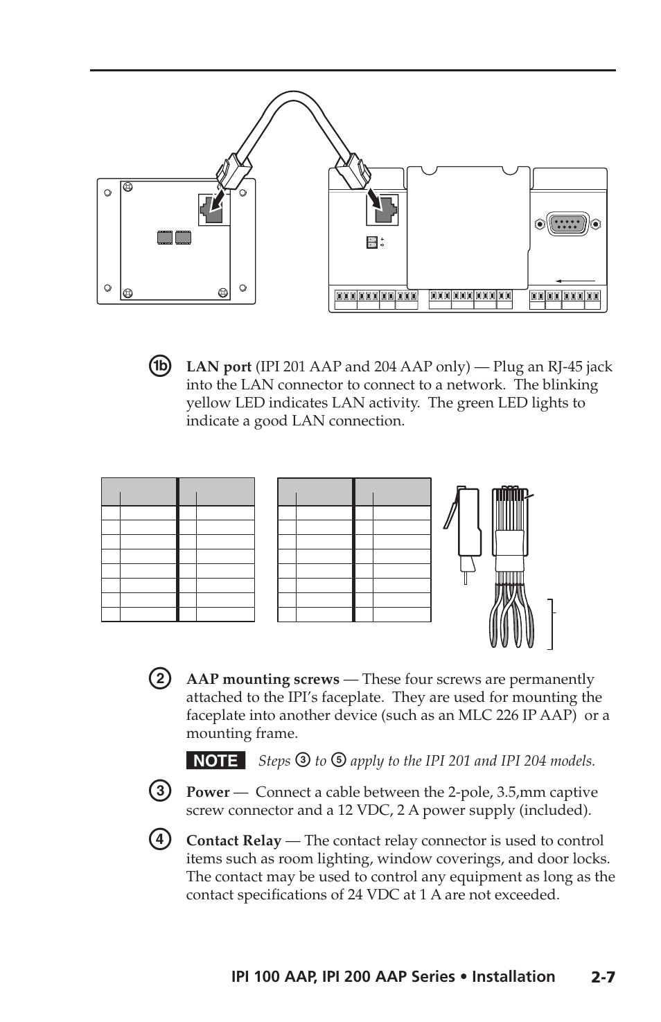 Ipi rear panel features and cabling, Steps | Extron electronic IPI 100 Series User Manual | Page 21 / 100
