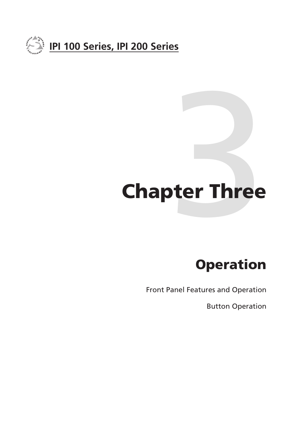 Ch. 3: operation, Chapter three • operation | Extron electronic IPI 100 Series User Manual | Page 29 / 100