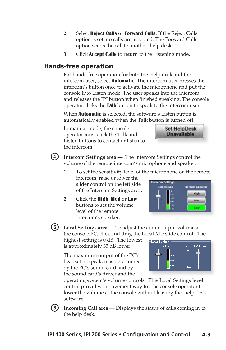 Hands-free operation, Hands-free operation -9 | Extron electronic IPI 100 Series User Manual | Page 41 / 100