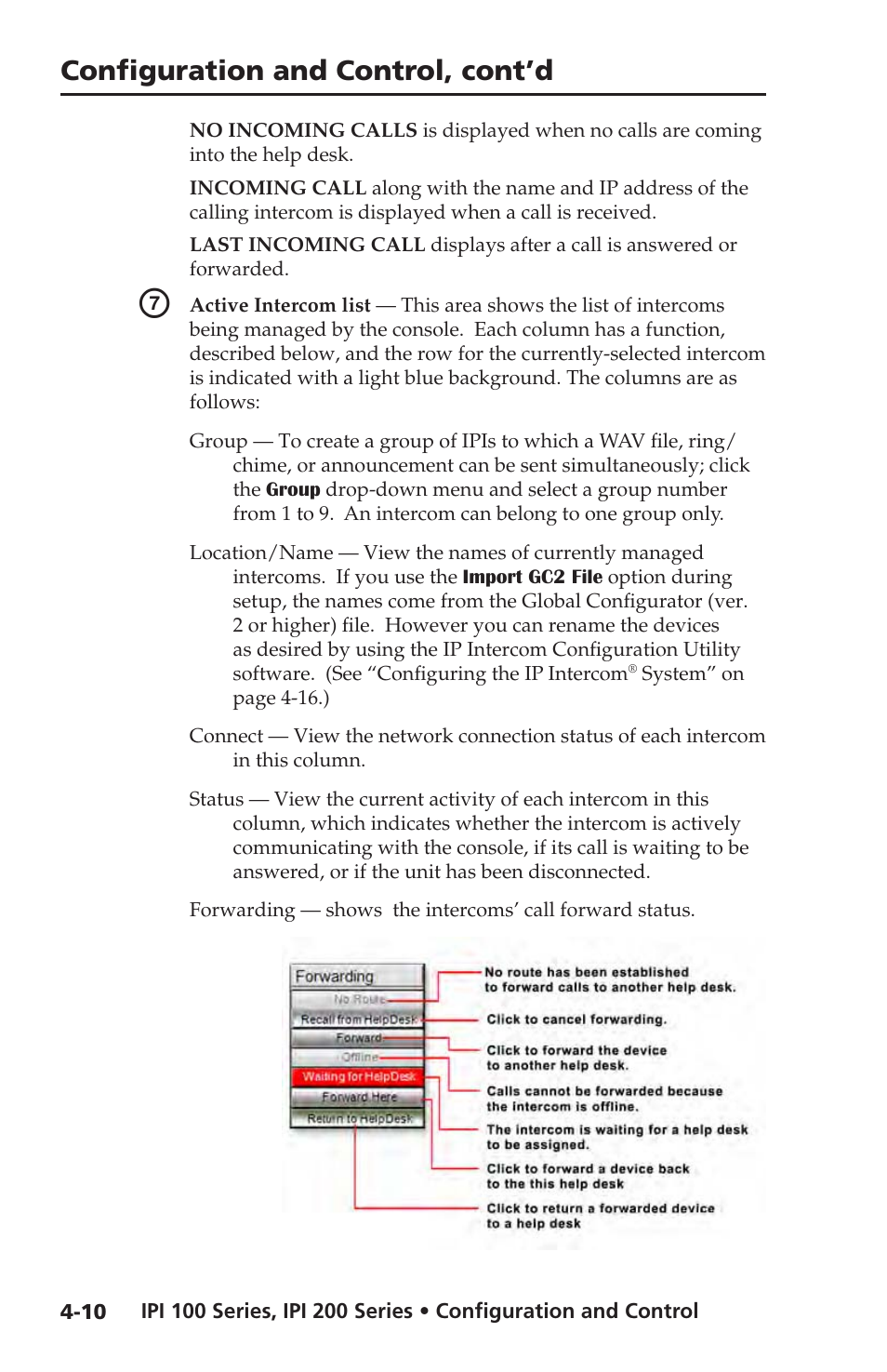 Configuration and control, cont’d | Extron electronic IPI 100 Series User Manual | Page 42 / 100