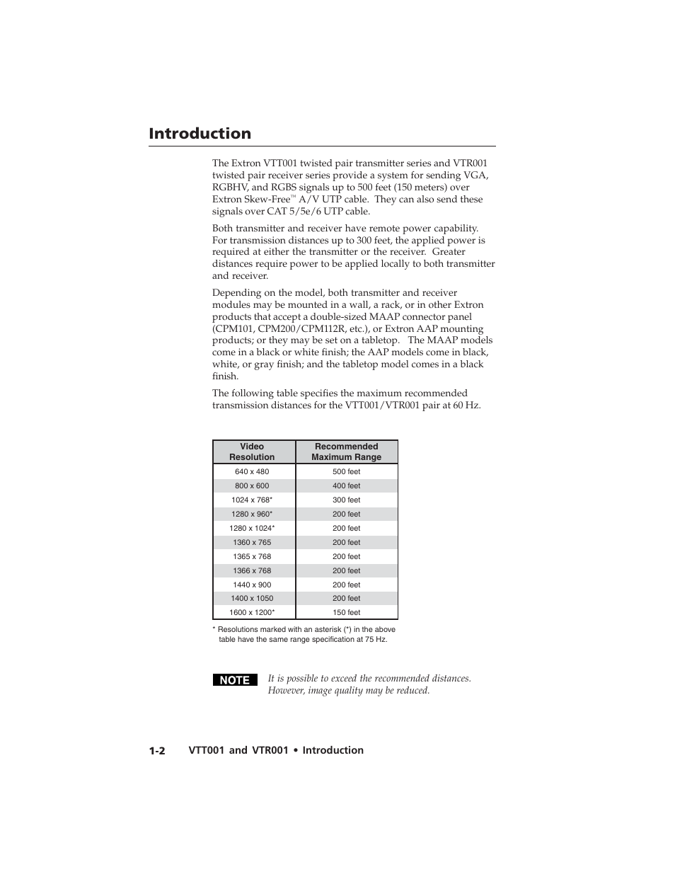 Introduction, Introduction, cont’d | Extron electronic Twisted Pair Receiver VTR001 User Manual | Page 10 / 40