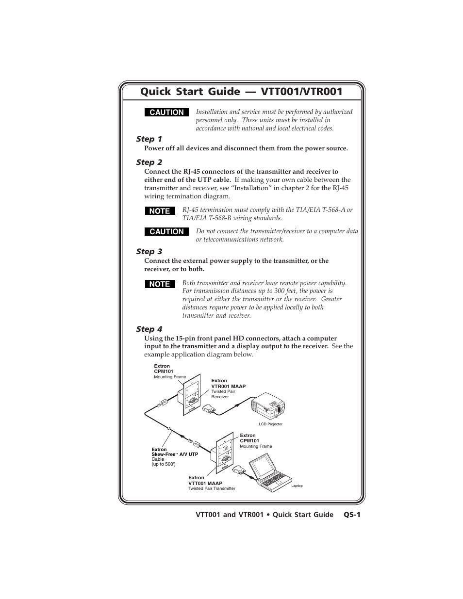 Extron electronic Twisted Pair Receiver VTR001 User Manual | Page 5 / 40