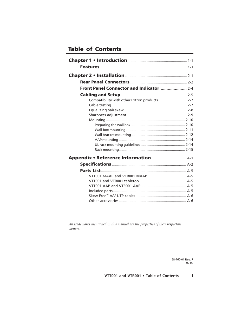 Extron electronic Twisted Pair Receiver VTR001 User Manual | Page 7 / 40