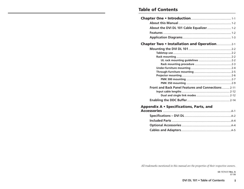 Extron Electronics DVI DL 101 User Manual | Page 4 / 18