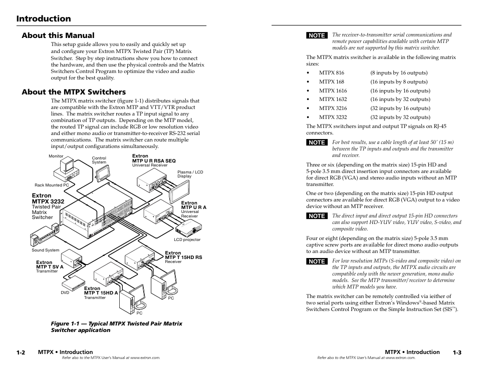 About this manual, About the mtpx switchers | Extron Electronics MTPX Series User Manual | Page 6 / 23