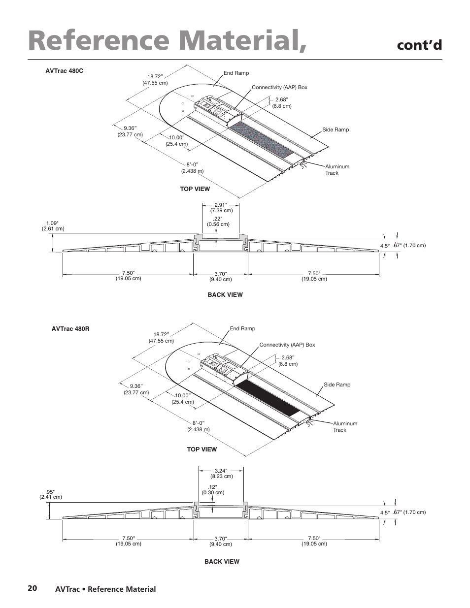 Reference material, Cont’d, Avtrac • reference material 20 | Extron electronic AVTrac 42-122-xx User Manual | Page 22 / 28