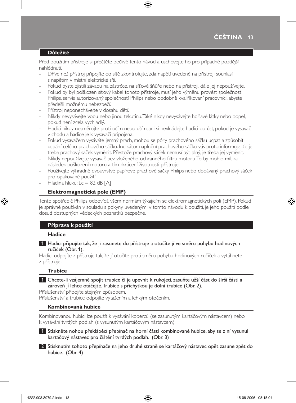 Philips FC8344 User Manual | Page 13 / 72