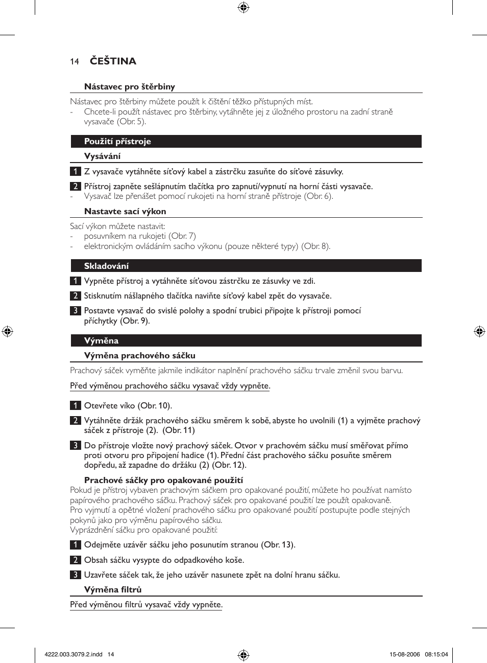 Philips FC8344 User Manual | Page 14 / 72