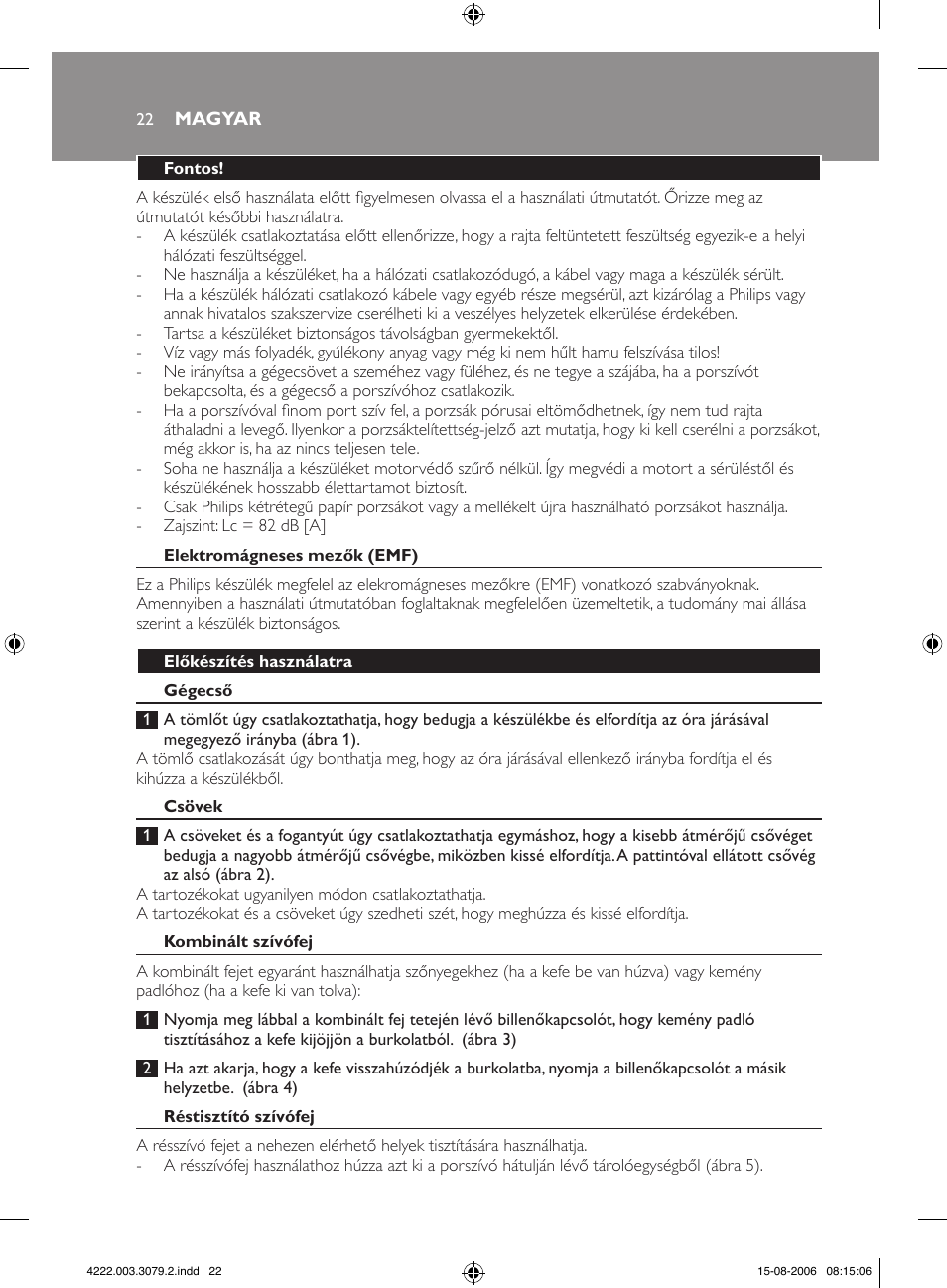 Philips FC8344 User Manual | Page 22 / 72