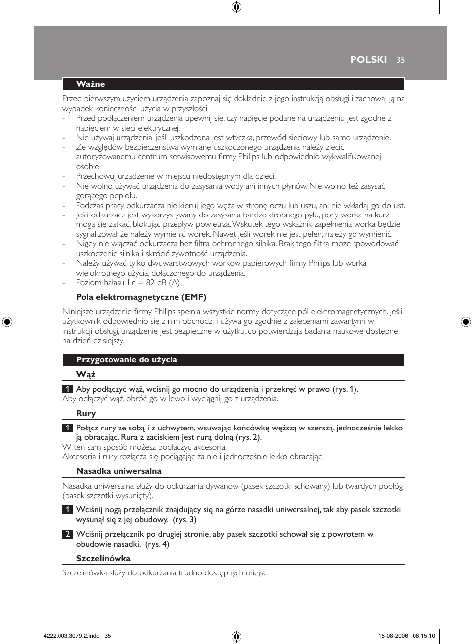 Philips FC8344 User Manual | Page 35 / 72