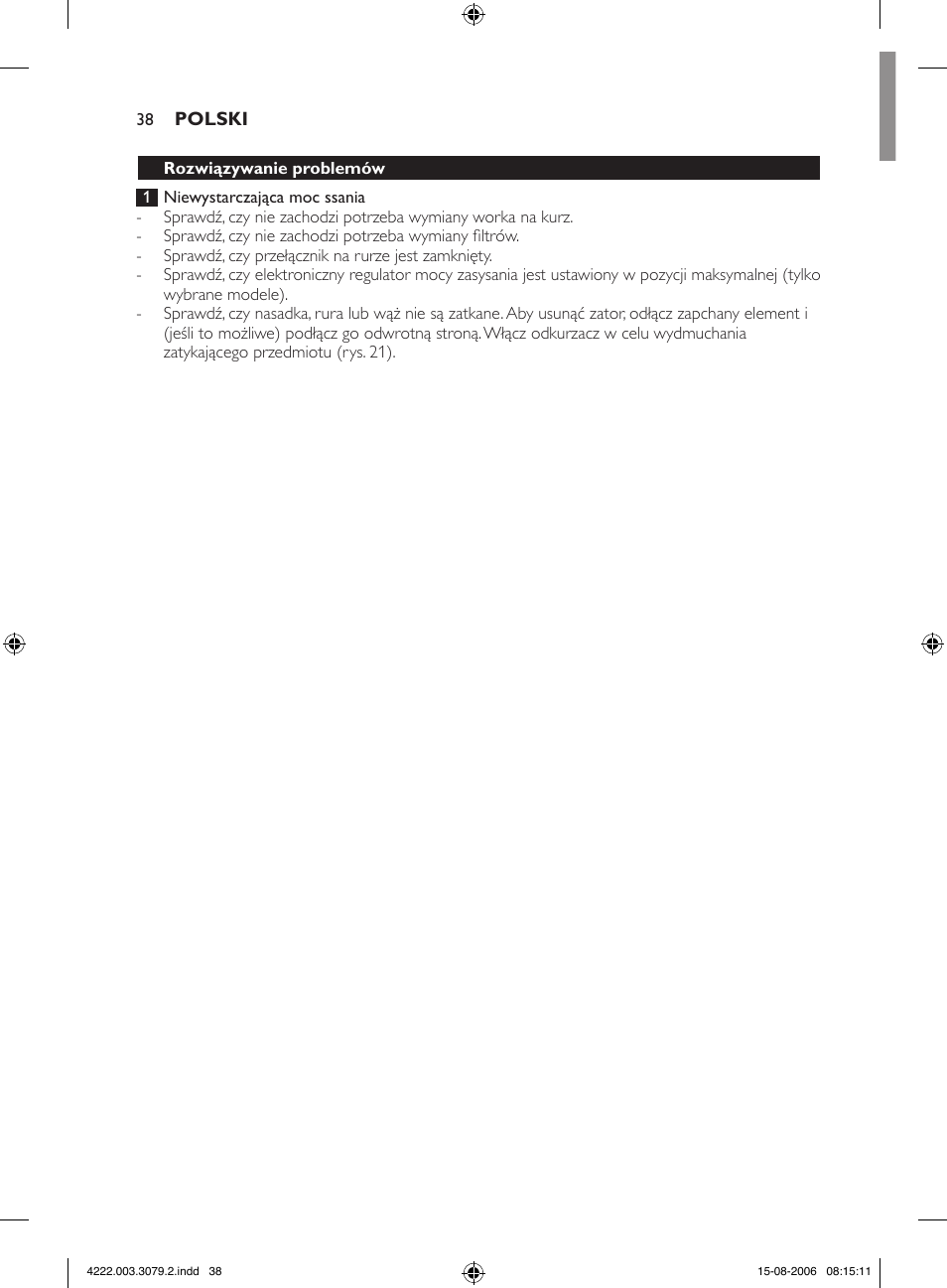 Philips FC8344 User Manual | Page 38 / 72