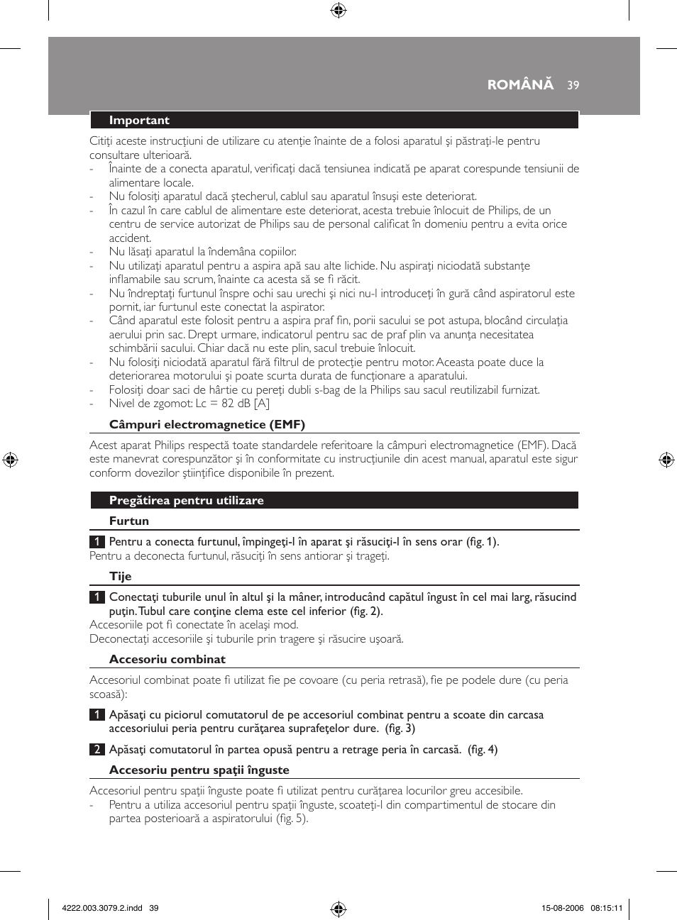 Philips FC8344 User Manual | Page 39 / 72
