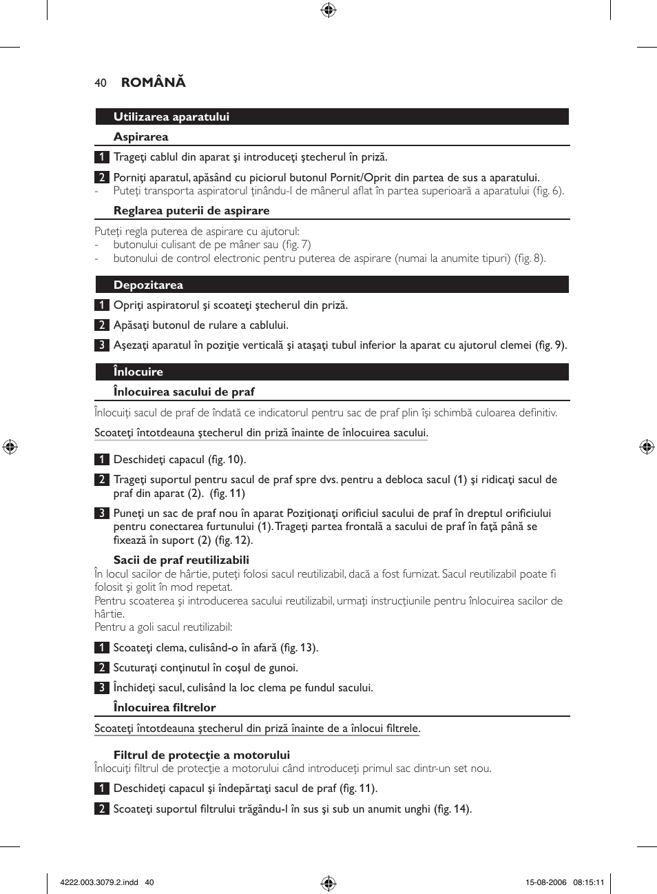 Philips FC8344 User Manual | Page 40 / 72