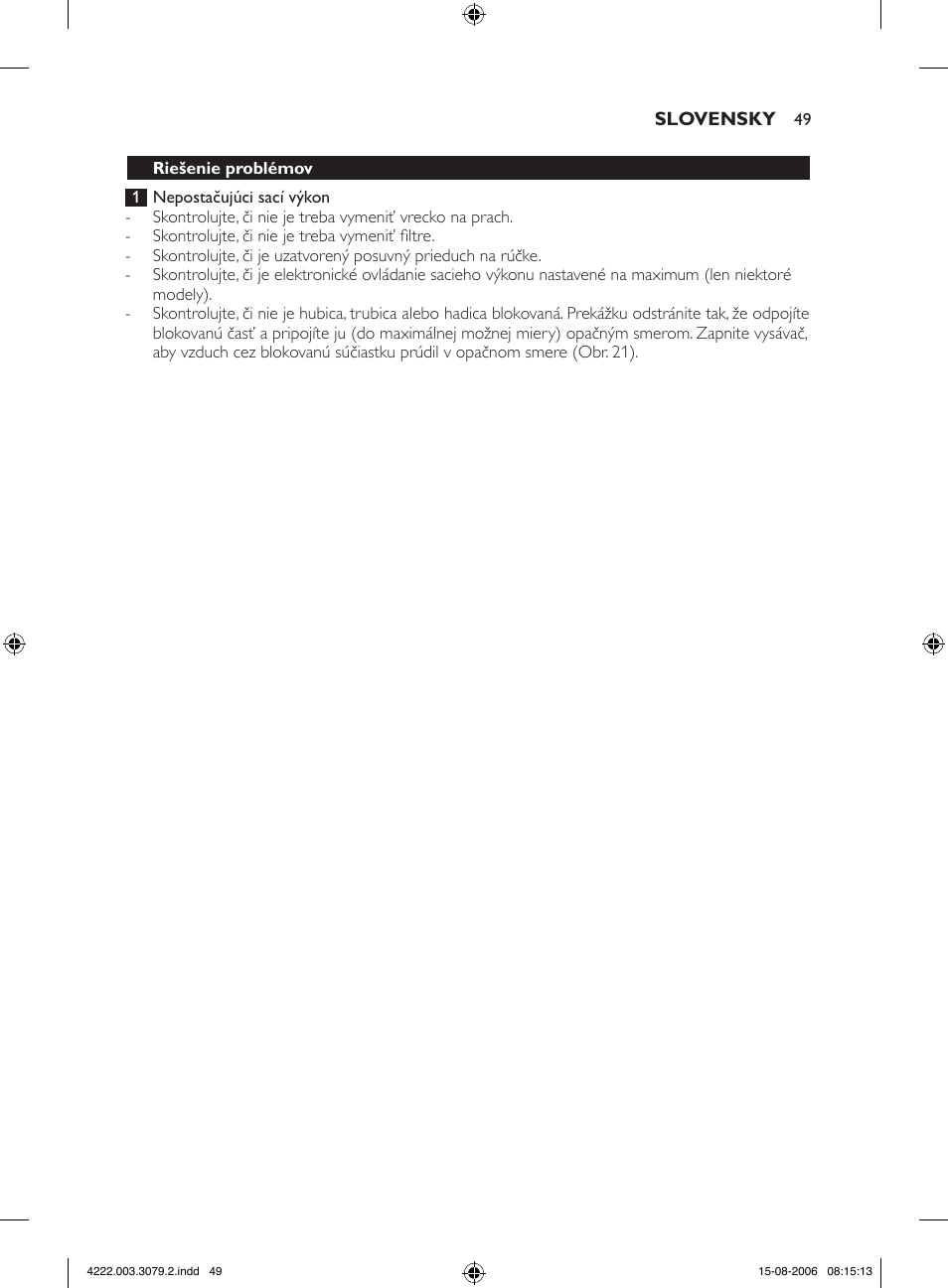 Philips FC8344 User Manual | Page 49 / 72
