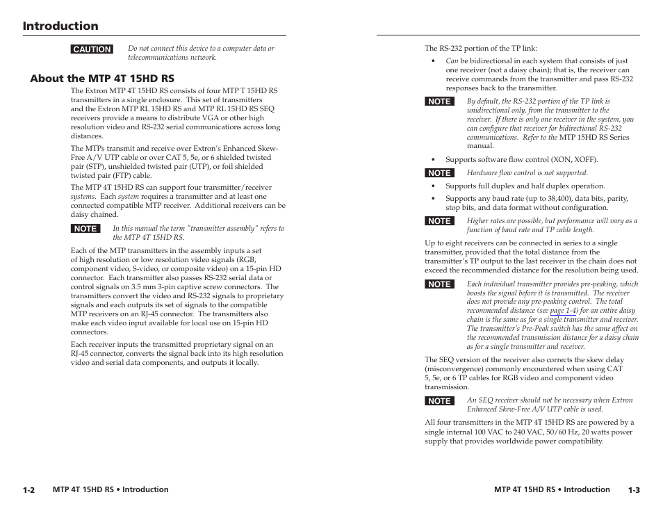 About the mtp 4t 15hd rs, Introduction, About this manual | Extron electronic MTP 4T 15HD RS User Manual | Page 6 / 16