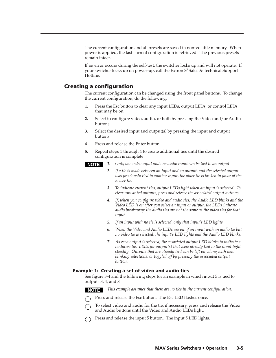 Creating a configuration | Extron Electronics MAV Series User Manual | Page 29 / 72