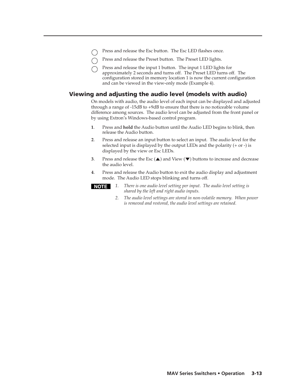 Extron Electronics MAV Series User Manual | Page 37 / 72