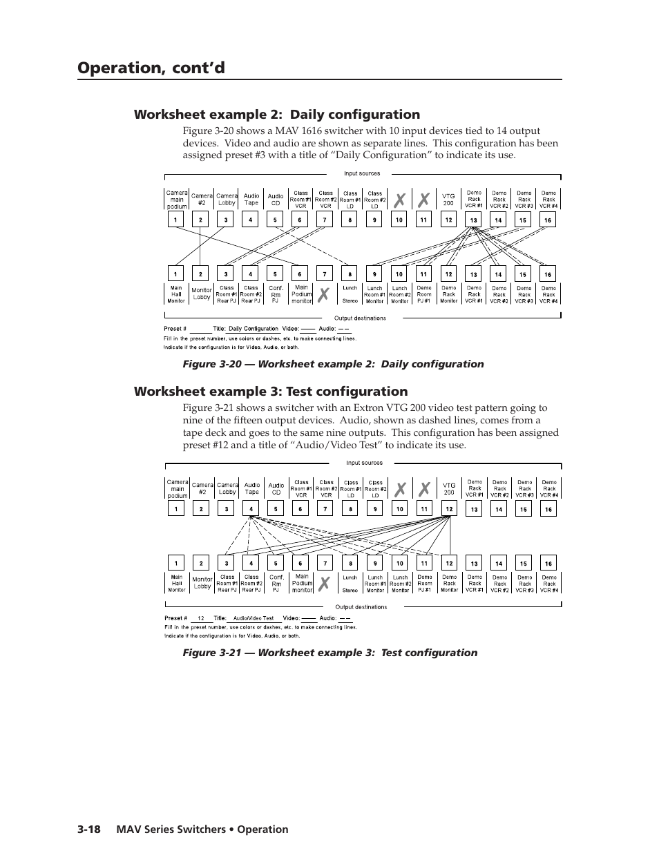 Operation, cont’d | Extron Electronics MAV Series User Manual | Page 42 / 72