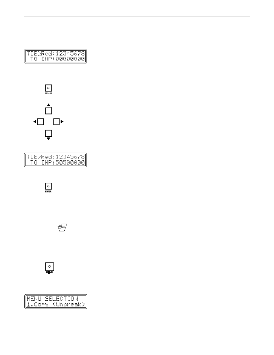 Menu selection | Extron Electronics Matrix 200 User Manual | Page 49 / 111