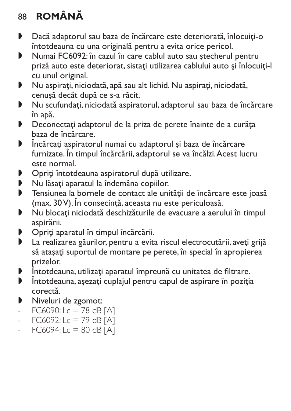 Philips FC6092 User Manual | Page 88 / 140