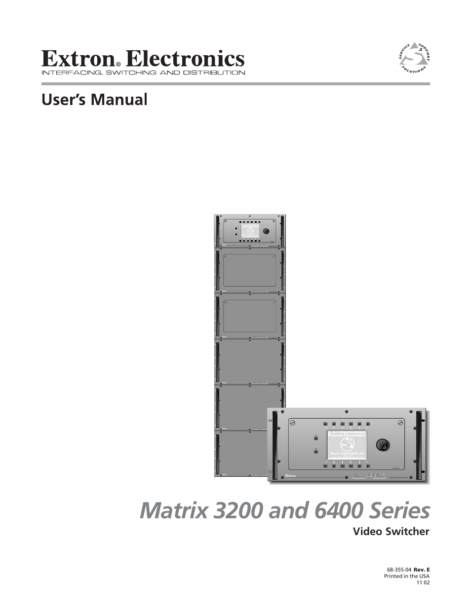 Extron Electronics Matrix 6400 Series User Manual | 72 pages