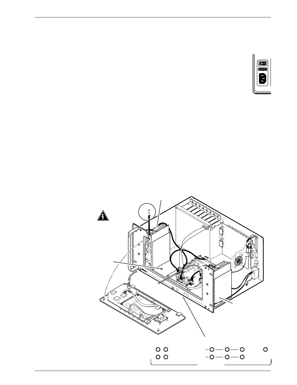 Checking/replacing the bme external ac input fuse, Figure 5-6.a bme- exploded view | Extron Electronics Matrix 6400 Series User Manual | Page 49 / 72