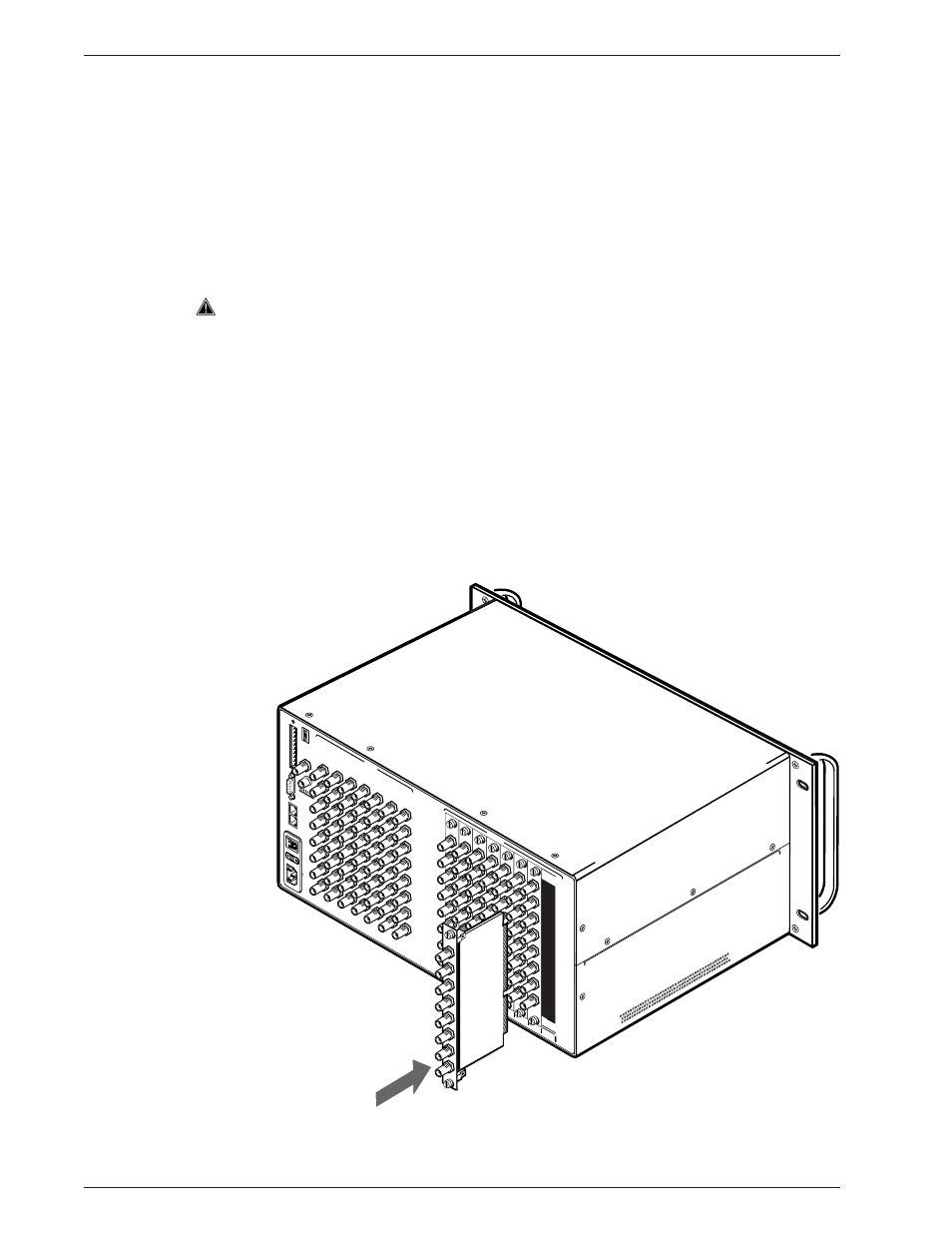 Align with plastic guides | Extron Electronics Matrix 6400 Series User Manual | Page 50 / 72