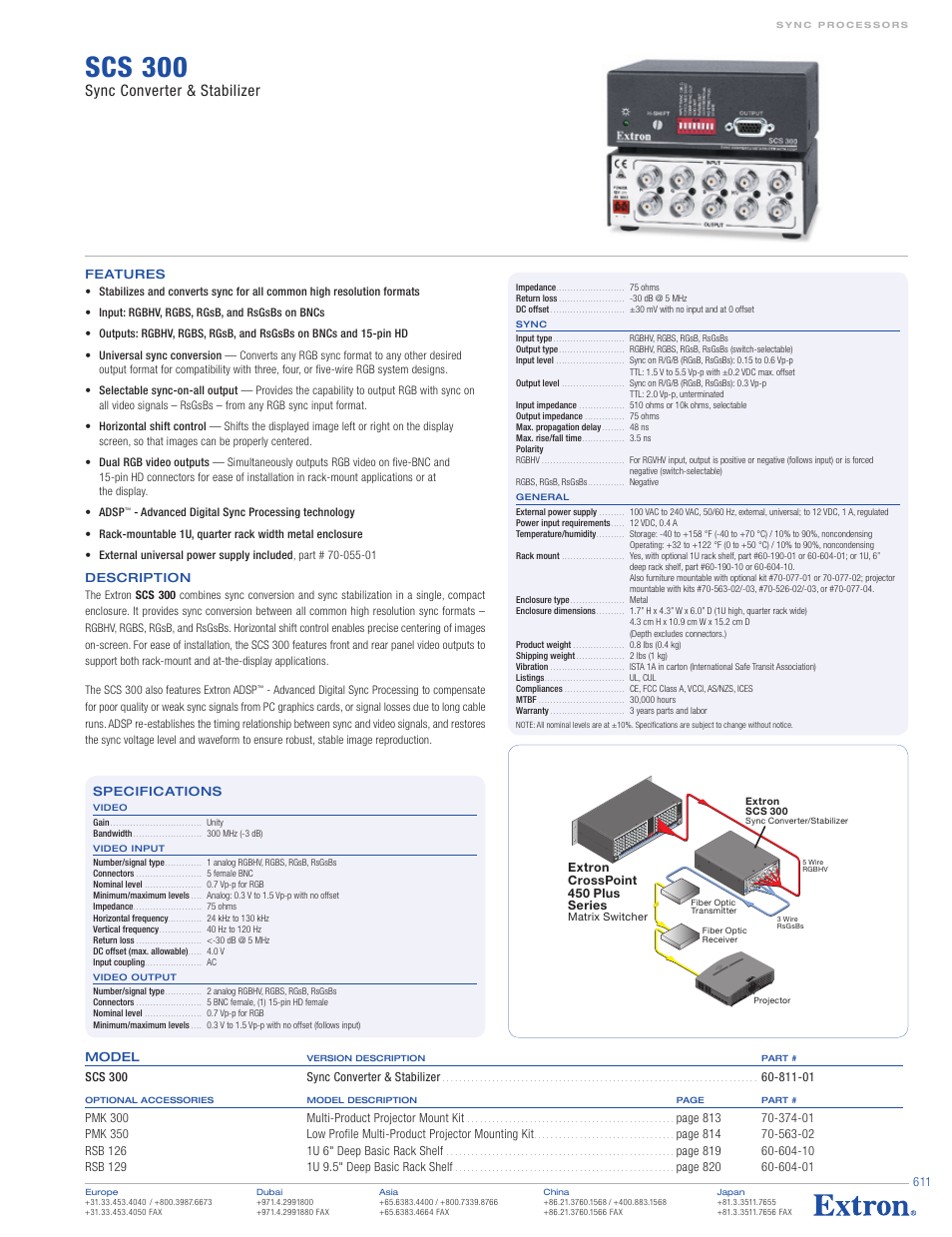 Extron electronic Sync Converter/Stabilizer SCS 300 User Manual | 1 page