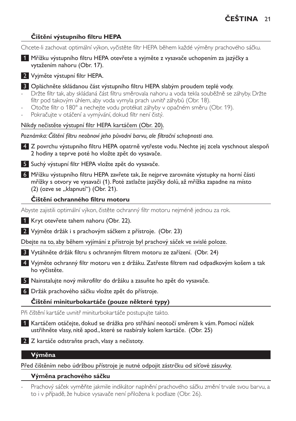 Philips FC8132 User Manual | Page 21 / 116