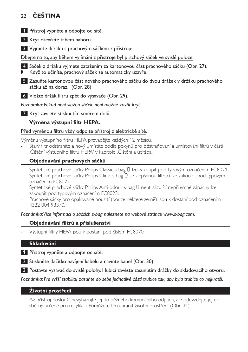 Philips FC8132 User Manual | Page 22 / 116