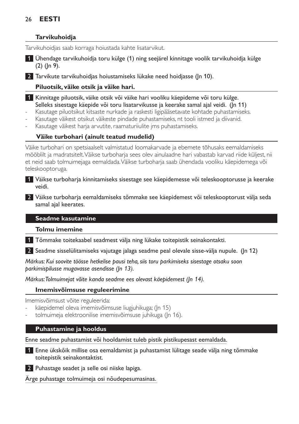 Philips FC8132 User Manual | Page 26 / 116
