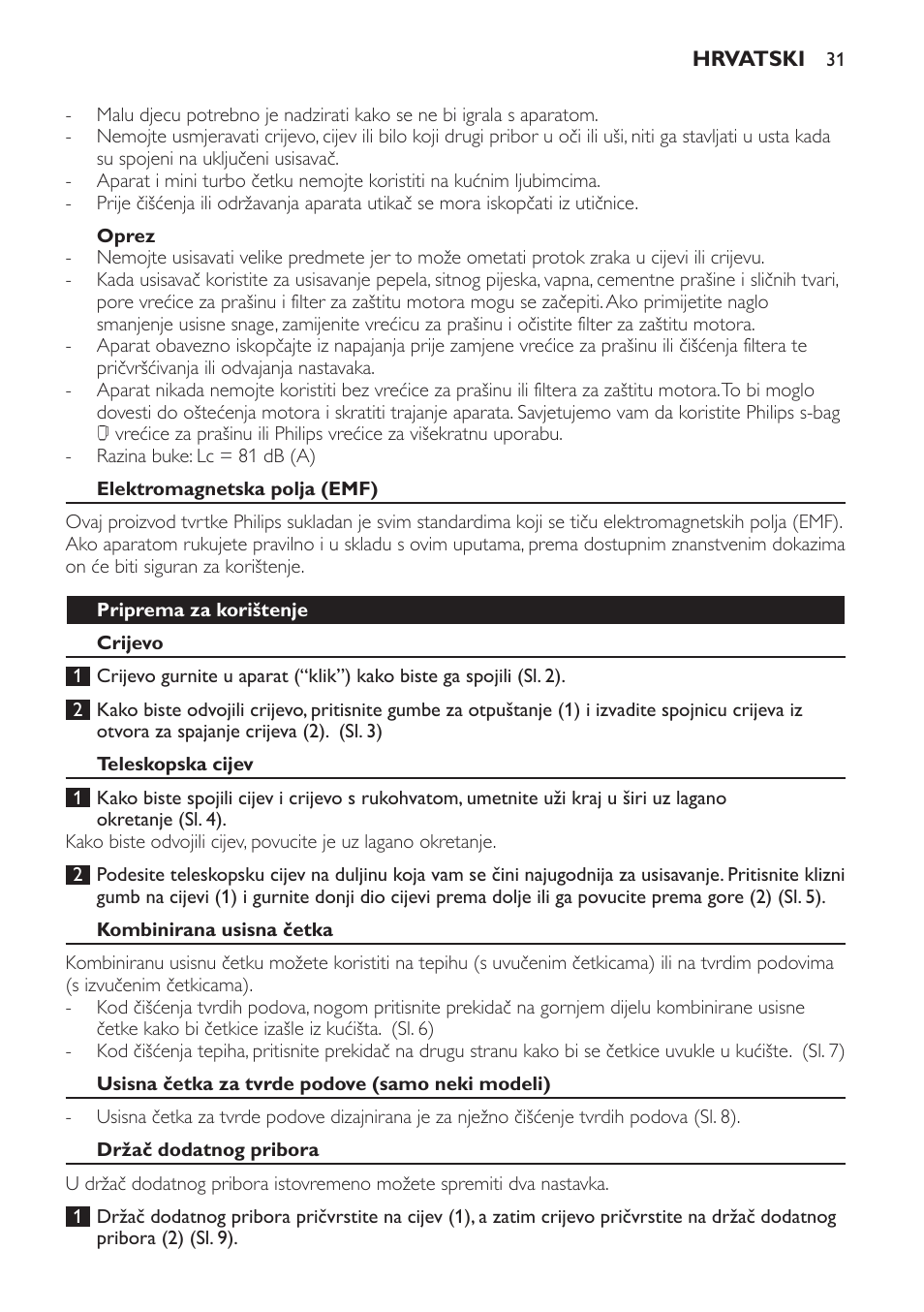 Philips FC8132 User Manual | Page 31 / 116