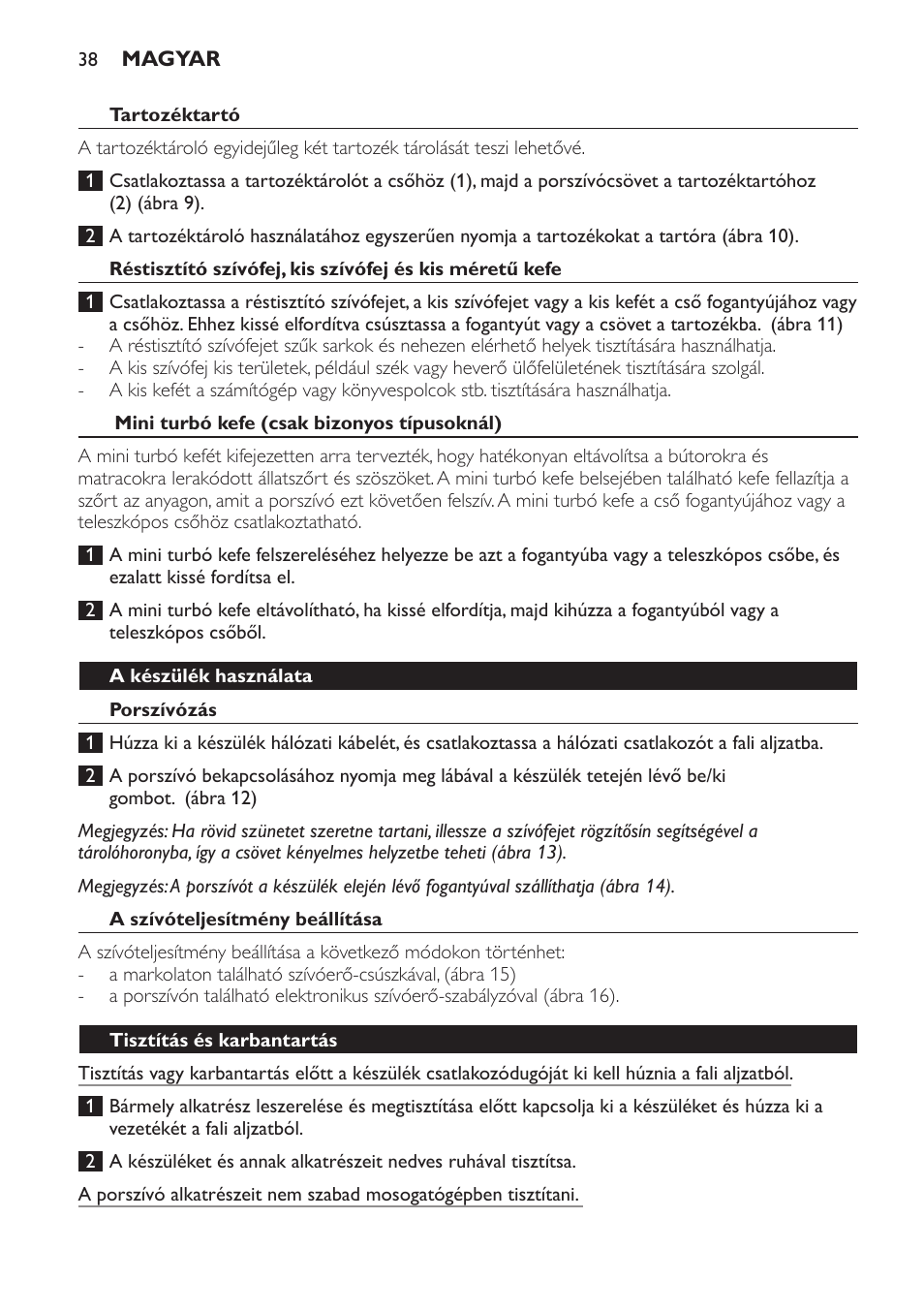 Philips FC8132 User Manual | Page 38 / 116