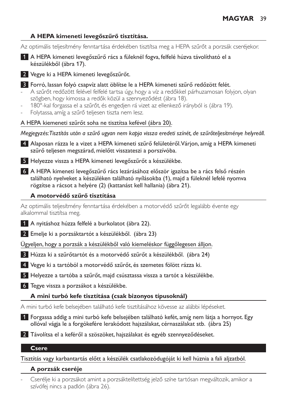 Philips FC8132 User Manual | Page 39 / 116